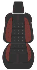 シートカバー ハリアー 60系G's/GR  ハリアー80系  専用デザイン ブラック + ブラウン 