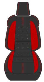 シートカバー ハリアー 60系G's/GR  ハリアー80系  専用デザインブラック + 赤色