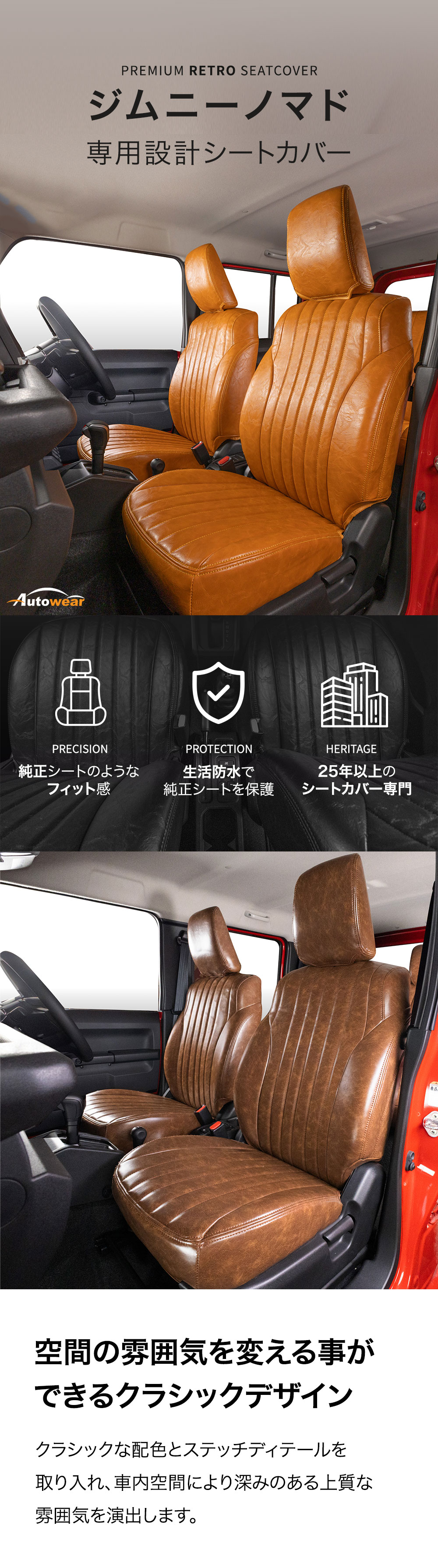 ジムニー JC74W系 ノマド  レトロー シートカバー 
