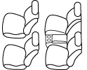 プリウスPHV　のシートカバー適合 品番:1752