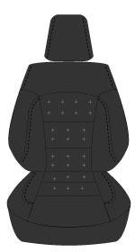 シートカバー スバル XV 専用 ブラック